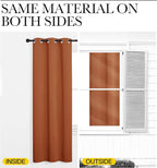 NICETOWN Burnt Orange Blackout Curtains for Sliding Door - 55 by 102, 2 Pieces, Blocking Out Sunlight Window Treatment Modern Design Grommet Curtain Panels for Dining Room