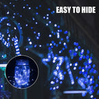 Brightown 12 Pack Led Fairy Lights Battery Operated String Lights Waterproof Silver Wire 7 Feet 20 Led Firefly Starry Moon Lights for DIY Wedding Party Bedroom Patio Christmas (12 Pack, Blue & White)