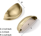 khtumeware 2 Pack 2-1/2" Drawer Pulls Champagne Bronze Cabinet Cup Pulls Kitchen Hardware Cabinet Handles Drawer Handles Knobs 2.5 inch Hole Center