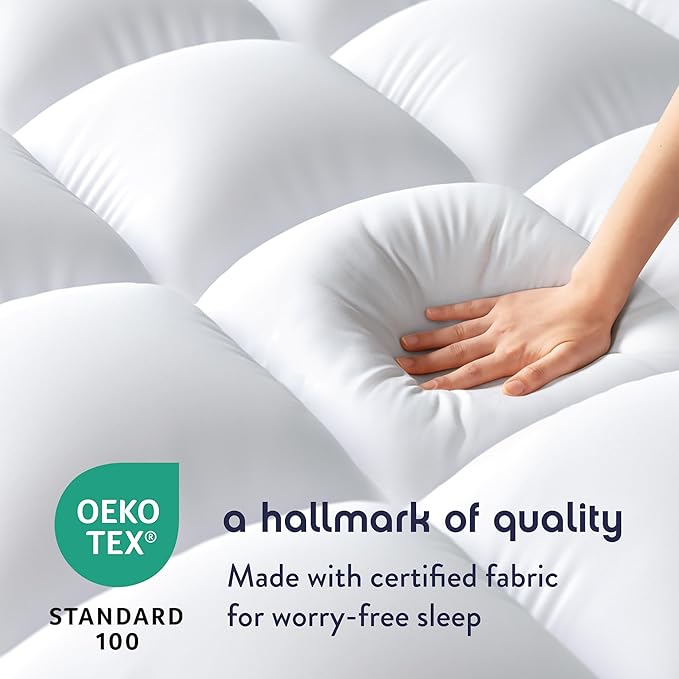 Best Price Mattress 3 Inch Pillowtop Mattress Topper and Pad Combo, 2 Inch Egg Crate Foam Mattress Topper, 1 Inch Plush Mattress Pad, Certified Safe Foam and Fabric, Dorm Essentials, Twin