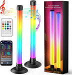 Led Light Bar with Music Sync, Color Changing TV Backlight App & Remote Control, IC+RGB & W Smart RGB Light Bar, USB Powered Led Lights for TV, PC Room Monitor Backlight Gaming Accessories