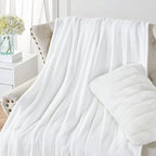 Walensee Fleece Blanket Plush Throw Fuzzy Lightweight (King Size 108x90 White) Super Soft Microfiber Flannel Blankets for Couch, Bed, Sofa Ultra Luxurious Warm and Cozy for All Seasons