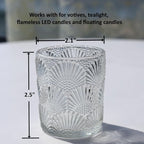 Woho 12Pcs Clear Votive Candle Holders Glass, Glass Tealight Candle Holder for Table Centerpiece, Vintage Tea Lights Candle Holder Decor for Wedding Table, Birthday Christmas Party