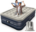 iDOO Air Mattress Full with Built in Pump, 18" Raised Comfort Blow up Mattress, Inflatable Mattress for Guests & Home, Air Bed, colchon inflable, Upgraded Four Chamber Technical Airbed