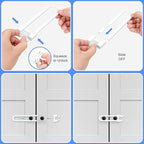 Vmaisi 20 Pack U Shaped Sliding Cabinet Locks Baby Proofing - Adjustable Child Safety Locks,Childproof Latches for Kitchen Bathroom Storage Cupboards Doors, Handles and Knobs White