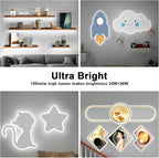 White COB Led Strip Light Max with RF Remote, 16.4ft 6500K Dimmable Ultra Bright Daylight White COB Light Strip, Indoor COB Led Lights for Mirror, Ceiling, Kitchen, Room, Cabinet, Closet