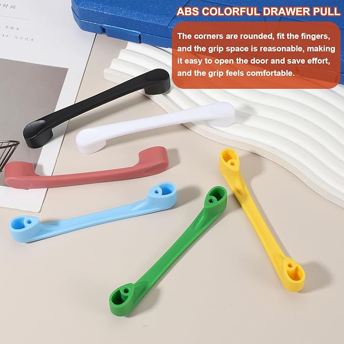 uxcell 10 Pack Plastic Cartoon Drawer Pulls, 5" ABS Closet Wardrobe Door Handle Furniture Accessory for Home Kitchen Cupboard, Yellow