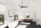 Hunter 52 inch Outdoor or Indoor Ceiling Fan No Light - Black Ceiling Fan without Light, For Patio, Porch, Garage, or Living Room, Standard Mount, 3 Blades, Pull Chain - Cassius 59264, Matte Black