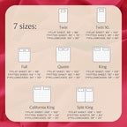 LuxClub 4 PC Sheet Set Bed Sheets Deep Pockets 16" Eco Friendly Wrinkle Free Cooling Machine Washable Hotel Bedding Silky Soft - Red Queen