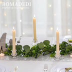 Romadedi Glass Candle Holder for Candlestick - 20 Pcs Clear Small Tapered Candle Holder Decor Bulk Wedding Table Centerpiece for Candle Sticks Christmas Party Living Room Dinner Advent