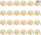 Brightown 24 Pack Fairy Lights Battery Operated - 7Ft 20 Led Mini String Lights Silver Wire Waterproof Firefly Starry DIY Lights for Bedroom Patio Wedding Party Christmas Decor (Warm White)