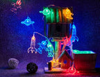 AceList 10 LED Children's Room LED String Light Astronaut Spaceship Rocket Pendants Holiday Party Lights Wall Window Nursery or Kids Room Decor Wedding Around The Garden Patio Christmas (Multicolour)
