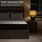 Queen Mattress 12 Inch Hybrid Mattress Queen in a Box with Bamboo Cover - Memory Foam Mattress with Strong Support and Motion Isolation - Medium Firm Mattress with Pocket Springs