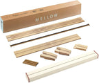 Mellow Naturalista Classic 12 Inch Solid Wood Platform Bed with Wooden Slats, King, White Wash