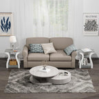 End Tables Living Room, Grey End Table with Charging Station, Grey Side Table, Nightstand for Bedroom, 3 Tier End Table with Storage Shelf for Living Room