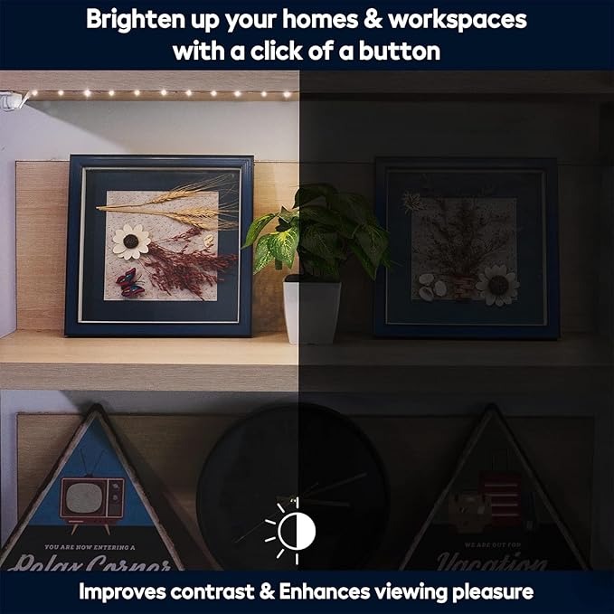 Battery Powered LED Strip Lights, Wireless LED Strip Lights 40 inch x 3 Pack for Kitchen Under Cabinet Lighting, Shelves, Under Counter, Closet, Cordless Click Light, Neutral White 4000K
