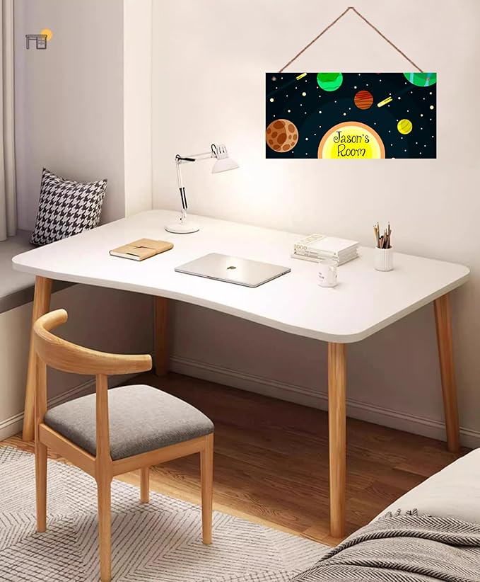 Personalized Sign Stars Planet Themed Bedroom Decor Fantasy Astronaut Sign Outer Space Decor for Kids Room Nursery Wall Decorations Stuff For Little Man Cave Boys Room