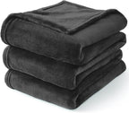 BEDELITE Fleece Blanket Charcoal Grey Throw Blankets for Couch & Bed, Luxury Plush Cozy Fuzzy 50x60 inches, Super Soft Warm Lightweight Throw for Travel Camping