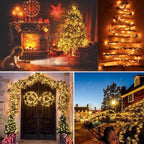 ODEETRONIC Steady & Blink Clear Christmas Lights, 21.63ft 100 Count Incandescent Christmas Lights, 2 Modes UL Certified Warm Clear Light, Connectable Mini Tree Light for Room Wedding Party, Green Wire