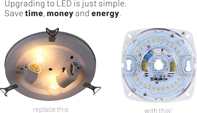 4" PCB Size 4000K Dimmable LED Light Engine 5.39" Overall Size, 17W 1200LM 120V CRI90, Retrofit Light Kit for Ceiling Fan, Pendant, Lantern Garden，Ceiling Flush， UL/ES/JA8