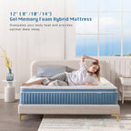 Rimensy Queen Mattress, 12 Inch Hybrid Mattress in a Box, Gel Memory Foam Mattress, Individually Wrapped Pocket Coils, Quality Comfort and Adaptive Support - Breathable, 60"*80"*12"