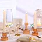 Candlestick Holders Bulk, 6 Pcs Amber Combination Candle Holders Set, Crystal Candle Holders for Wedding, Table Centerpiece, Home Decoration