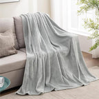 BEDELITE Fleece Blanket Light Grey Throw Blankets for Couch & Bed, Luxury Plush Cozy Fuzzy 60x80 inches, Super Soft Warm Lightweight Throw for Travel Camping