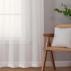 OWENIE Short Sheer Curtains 30 Inches 2 Panels Set, Kitchen Tiers Light Filtering Rod Pocket Cafe Curtains for Kitchen Bathroom Small Half Window, 42 in W x 30 in L, Ivory