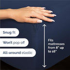 King Size 4 Piece Sheet Set - Comfy Breathable & Cooling Bed Sheets Set - Hotel Luxury Bedding for Women, Men, Kids, Teens, Boys & Girls - Deep Pockets, Ultra-Soft, Wrinkle Free - Oeko-Tex - Navy Blue