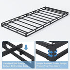 Low Profile Box Spring Twin,3 Inch Box Spring for Twin Size Bed,Heavy Duty Bed Base,Metal Mattress Foundation,Easy Assembly/Noise Free/Non Slip
