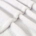BEDELITE Fleece Blankets Queen Size White Throw Blankets for Bed, Luxury Plush Cozy Fuzzy Blanket 90x90 inches, Super Soft Warm Lightweight Throw Blanket All Seasons Suitable