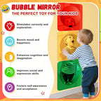 Geiserailie 3 Pcs Christmas Sensory Wall Mirror Acrylic Bubble Mirror Toys for Classroom Calming Corner Items - Sensory Room Have Visual, Tactile Stimulation (10 x 10 Inch,Red,Yellow,Green)