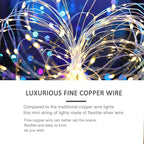 String Lights, Waterproof LED String Lights,2 Pack 20ft 60 LED Festival Decorations Crafting Battery Powered Copper Wire Starry Fairy Lights