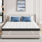 ELEMUSE 3 Inch King Size Memory Foam Mattress Topper, High Density Gel Foam Bed Toppers with Cooling Pillowtop for Back Pain Relief, Medium Firm Mattress Pad for Comfort Body Support