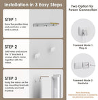 36"x 24" LED Bathroom Mirror with Black Frame, Bathroom Mirror with Lights Front and Backlit, Lighted Mirror Stepless Dimmable, Anti-Fog, Memory, LED Vanity Mirror with Lights 3 Colors