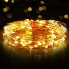 USB LED Fairy String Light, 1 Pack Copper Wire Fairy Lights for Indoor, Bedroom Festival Christmas Wedding Party Patio Decorative Window with USB Interface (33ft./10M,Warm White)