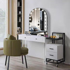 Hollywood Arch Black Vanity Makeup Mirror with Lights 18 Bulbs Dimmable 3Color Black Lighted Vanity Mirror for TableTop Wall Detachable Base X10 Magnifying Arch Makeup Desk Mirror with Lights