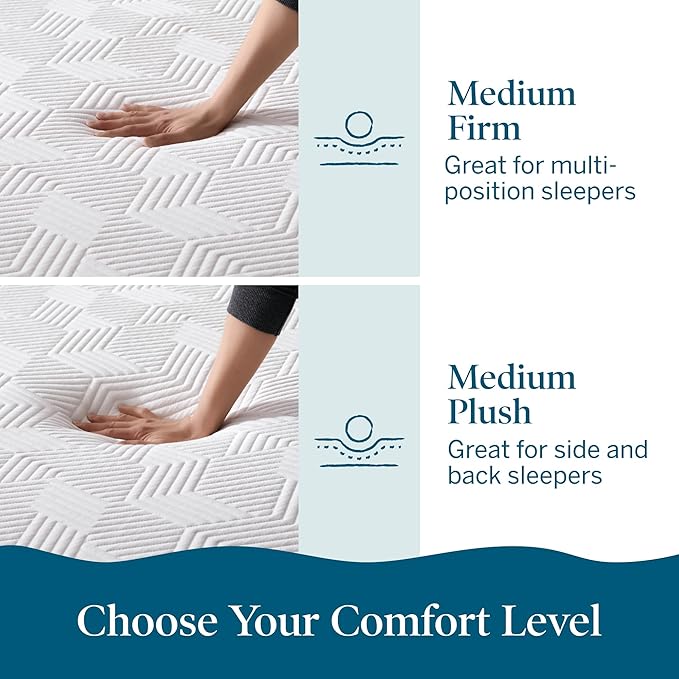 Lucid 14 Inch Memory Foam Mattress - Medium Firm Feel - Infused with Refreshing Bamboo Charcoal and Cooling Gel - Bed in a Box - Temperature Regulating - Pressure Relief - Breathable - Full Size