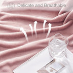 Exclusivo Mezcla Fleece Throw Blanket for Couch, Sofa, 300GSM Super Soft and Warm Blankets, Dusty Pink Throw All Season Use, Cozy, Plush, Lightweight, 50x60 Inches