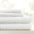 Linen Market 4 Piece King Sheet Set - Breathable, Double-Brushed Patterned Cooling Sheets – Oeko-TEX Certified Ultra Soft & Wrinkle-Free 16" Deep-Pocket King Sheets - Easy Care Beaded Arrows Gray