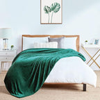 Walensee Fleece Blanket Plush Throw Fuzzy Lightweight (Queen Size 90x90 Emerald Green) Super Soft Microfiber Flannel Blankets for Couch, Bed, Sofa Ultra Luxurious Warm and Cozy for All Seasons