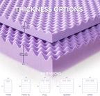 SINWEEK 4 Inch Egg Crate Memory Foam Mattress Topper Queen Size, Soft Mattress Pad for Back Pain Relief, Bed Topper, CertiPUR-US Certified