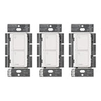 Lutron Caseta Original Smart Light Switch (Lutron Smart Hub Required), for Home, LED Lights, and Fans, 6 Amp, Single-Pole/3-Way, Neutral Required, PD-6ANS-WH 3 Pack, White