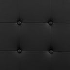 Flash Furniture Lennox Tufted Upholstered Headboard for Queen Size Bed, Contemporary Vinyl Tufted Headboard with Adjustable Height, Black
