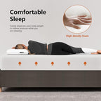 PayLessHere Twin Mattress 12 Inch Gel Memory Foam Mattress with Breathable & Washable Soft Fabric Zippered Cover,Supportive & Pressure Relief Bed Mattress,CertiPUR-US Certified,White,Fiberglass Free