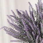 Artificial Lavender Flowers with Vase,Fake Lavender Plant Artificial in Metal Vase for Kitchen Counter Rustic Farmhouse Decor (Heart,Purple)
