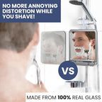 MIRRORVANA Fogless Shower Mirror for Shaving and Distortion-Free Glass Surface with Hook for Hanging, 8" x 7" Chrome