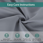 BONZER Mix and Match Curtains - 2 Pieces Branch Print Sheer Curtains and 2 Pieces Blackout Curtains for Bedroom Living Room Grommet Window Drapes, 37x63 Inch/Panel, Light Grey, Set of 4 Panels