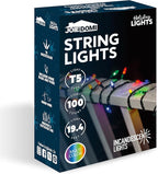 Joiedomi Multicolor Christmas String Lights,100 Count 21.4FT Christmas Fairy Tree Lights Plug in for Indoor Outdoor Xmas Decorations Patio Holiday Theme Party Yard House,Green Wire