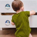 JamJam 8 Pack 1.8" Wooden Dinosaur Drawer Handle Pulls Unique Kids Nursery Room Animal Themed Cabinet Dresser Drawer Knobs
